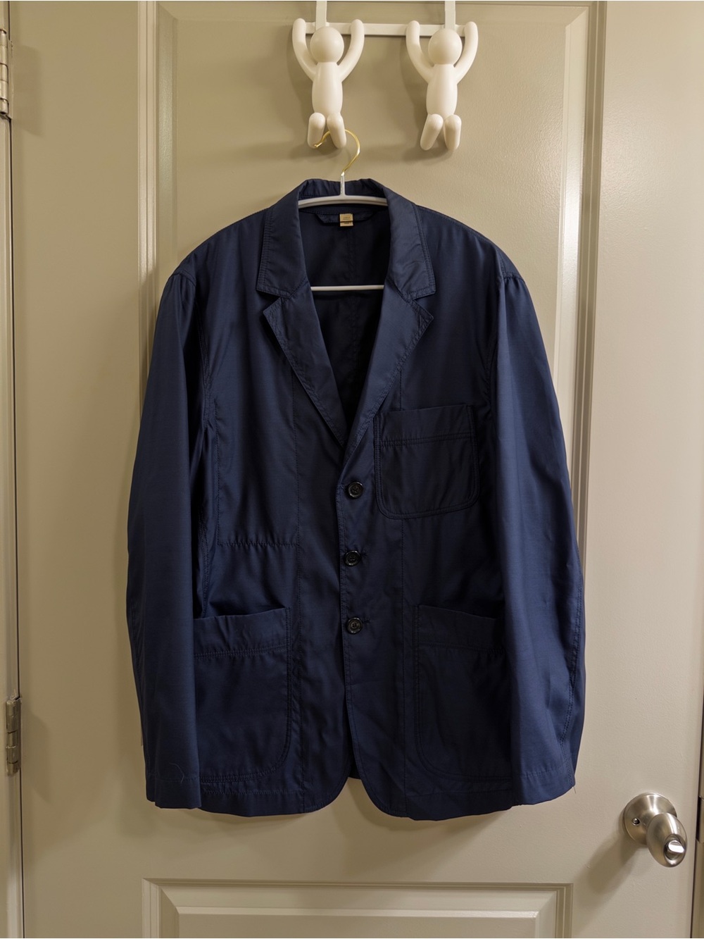 Burberry Navy Blue Lightweight Blazer Jacket